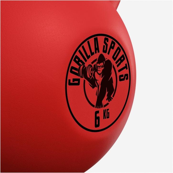 Kettlebell de Hierro Fundido con Revestimiento de Goma 2 - 32 kg - Gorilla Sports ES