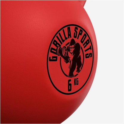 Kettlebell de Hierro Fundido con Revestimiento de Goma 2 - 32 kg - Gorilla Sports ES