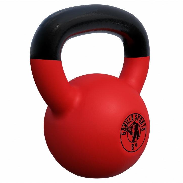 Kettlebell de Hierro Fundido con Revestimiento de Goma 2 - 32 kg - Gorilla Sports ES