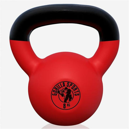 Kettlebell de Hierro Fundido con Revestimiento de Goma 2 - 32 kg - Gorilla Sports ES