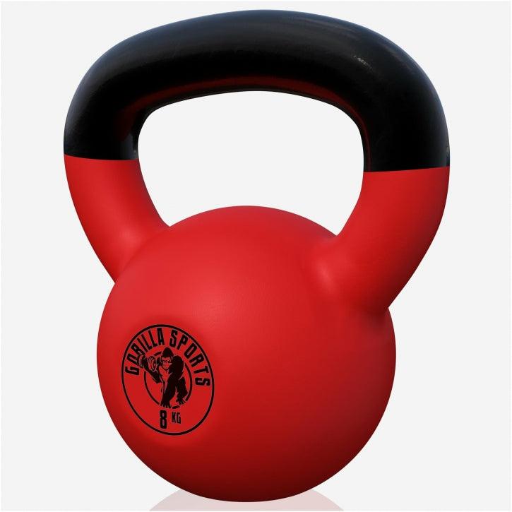 Kettlebell de Hierro Fundido con Revestimiento de Goma 2 - 32 kg - Gorilla Sports ES