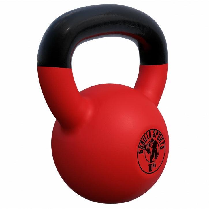 Kettlebell de Hierro Fundido con Revestimiento de Goma 2 - 32 kg - Gorilla Sports ES