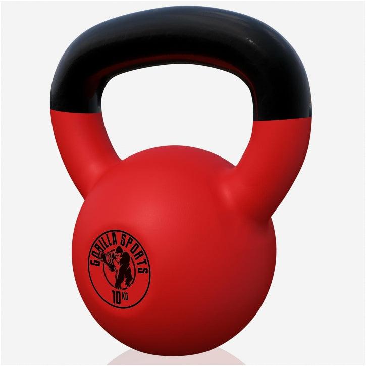 Kettlebell de Hierro Fundido con Revestimiento de Goma 2 - 32 kg - Gorilla Sports ES