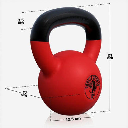 Kettlebell de Hierro Fundido con Revestimiento de Goma 2 - 32 kg - Gorilla Sports ES