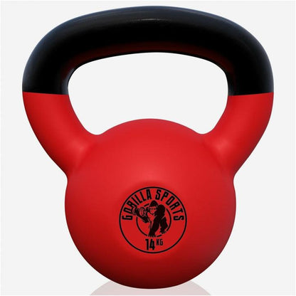 Kettlebell de Hierro Fundido con Revestimiento de Goma 2 - 32 kg - Gorilla Sports ES
