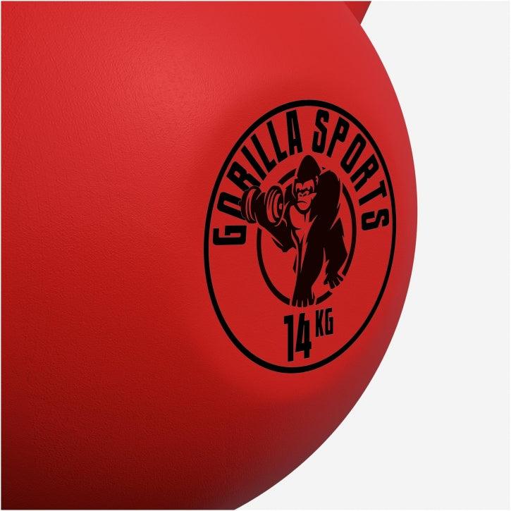 Kettlebell de Hierro Fundido con Revestimiento de Goma 2 - 32 kg - Gorilla Sports ES