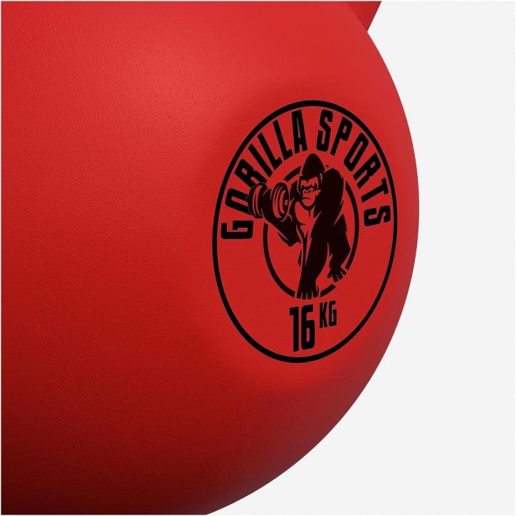 Kettlebell de Hierro Fundido con Revestimiento de Goma 2 - 32 kg - Gorilla Sports ES
