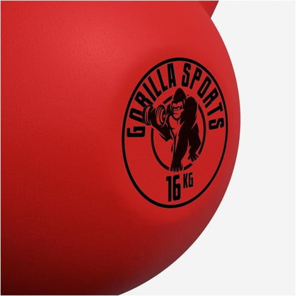Kettlebell de Hierro Fundido con Revestimiento de Goma 2 - 32 kg - Gorilla Sports ES