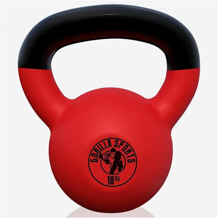 Kettlebell de Hierro Fundido con Revestimiento de Goma 2 - 32 kg - Gorilla Sports ES