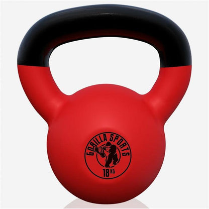 Kettlebell de Hierro Fundido con Revestimiento de Goma 2 - 32 kg - Gorilla Sports ES