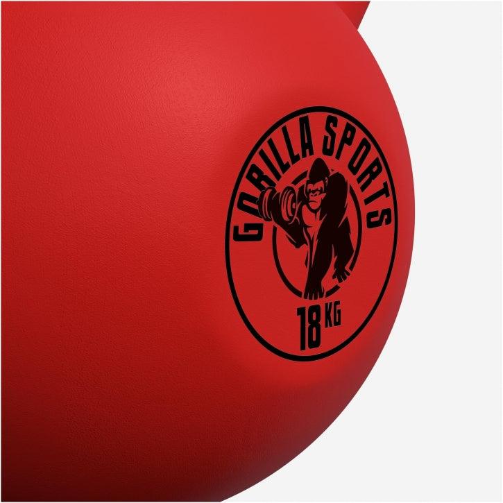 Kettlebell de Hierro Fundido con Revestimiento de Goma 2 - 32 kg - Gorilla Sports ES