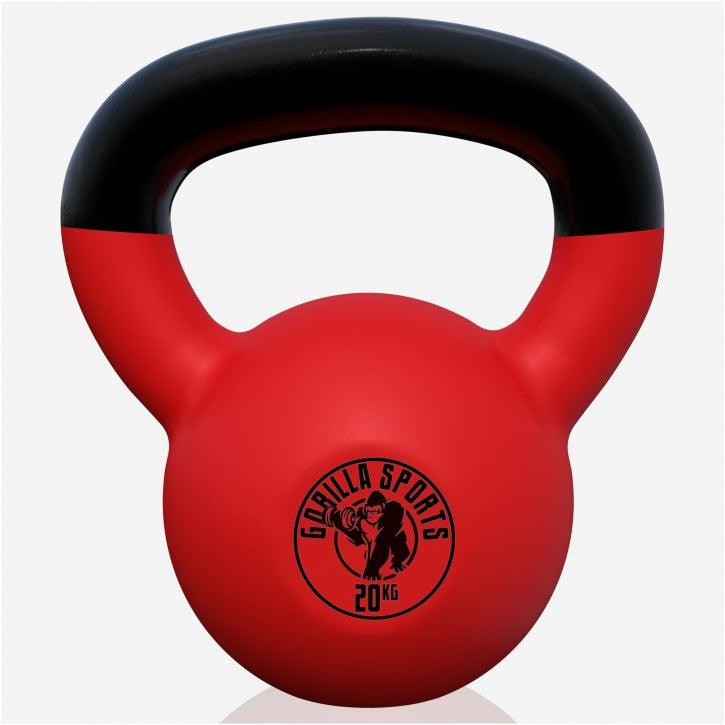 Kettlebell de Hierro Fundido con Revestimiento de Goma 2 - 32 kg - Gorilla Sports ES
