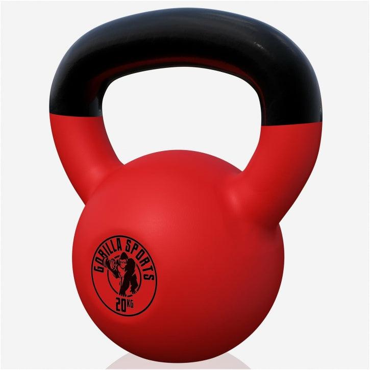 Kettlebell de Hierro Fundido con Revestimiento de Goma 2 - 32 kg - Gorilla Sports ES