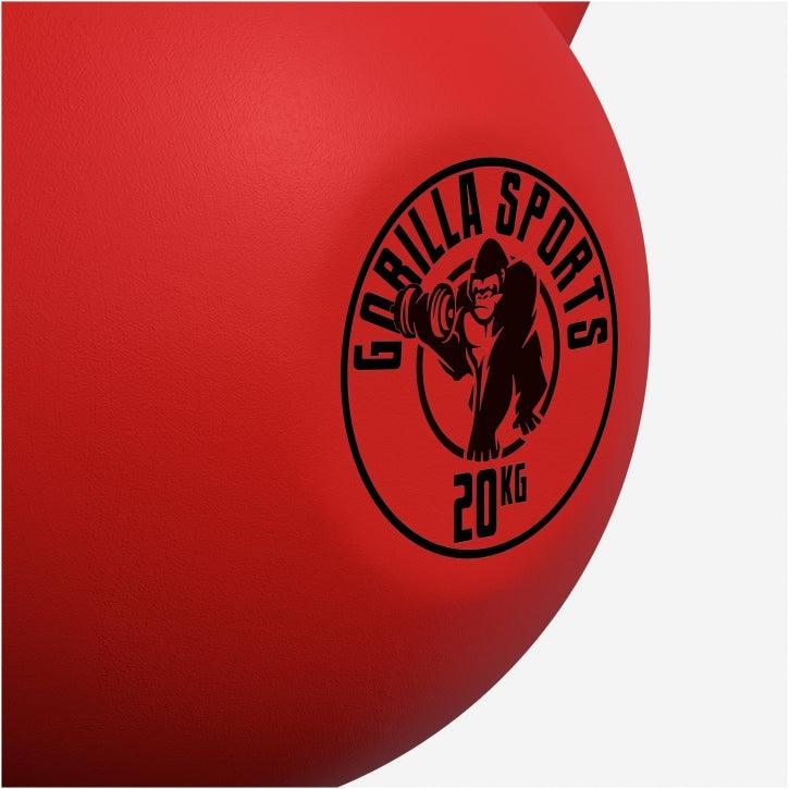 Kettlebell de Hierro Fundido con Revestimiento de Goma 2 - 32 kg - Gorilla Sports ES