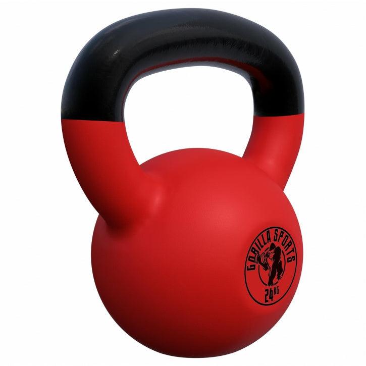 Kettlebell de Hierro Fundido con Revestimiento de Goma 2 - 32 kg - Gorilla Sports ES