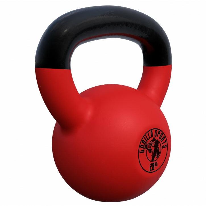 Kettlebell de Hierro Fundido con Revestimiento de Goma 2 - 32 kg - Gorilla Sports ES