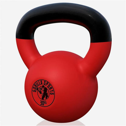 Kettlebell de Hierro Fundido con Revestimiento de Goma 2 - 32 kg - Gorilla Sports ES