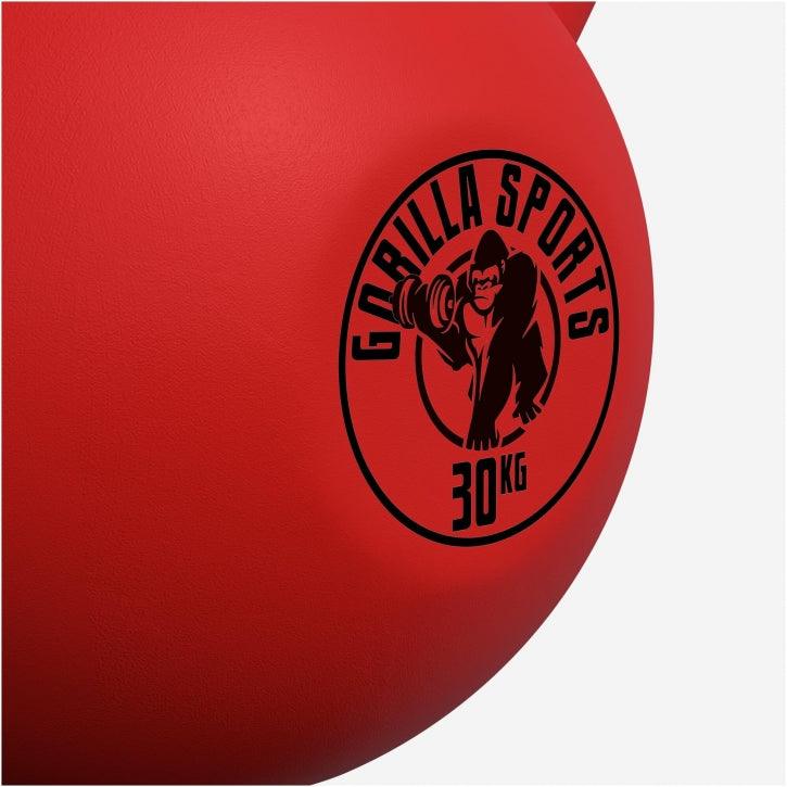 Kettlebell de Hierro Fundido con Revestimiento de Goma 2 - 32 kg - Gorilla Sports ES