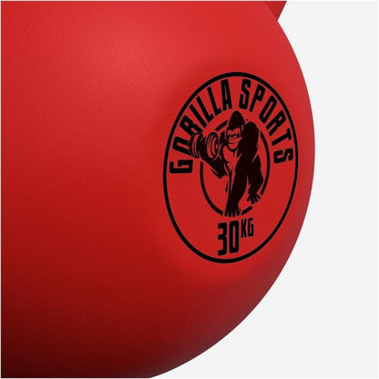 Kettlebell de Hierro Fundido con Revestimiento de Goma 2 - 32 kg - Gorilla Sports ES
