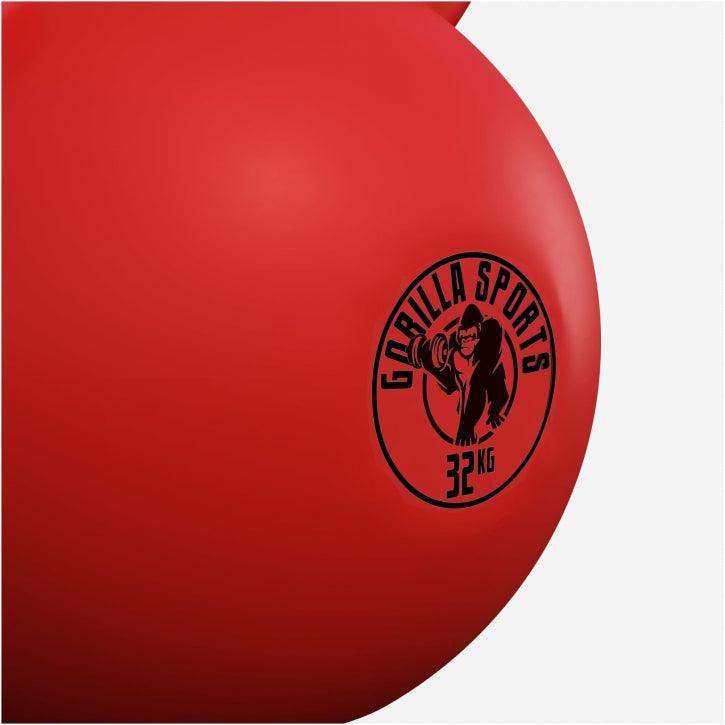 Kettlebell de Hierro Fundido con Revestimiento de Goma 2 - 32 kg - Gorilla Sports ES