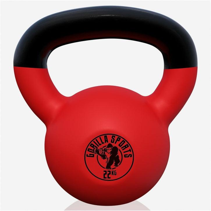 Kettlebell de Hierro Fundido con Revestimiento de Goma 2 - 32 kg - Gorilla Sports ES