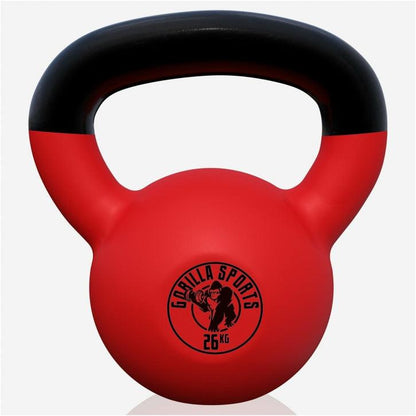 Kettlebell de Hierro Fundido con Revestimiento de Goma 2 - 32 kg - Gorilla Sports ES