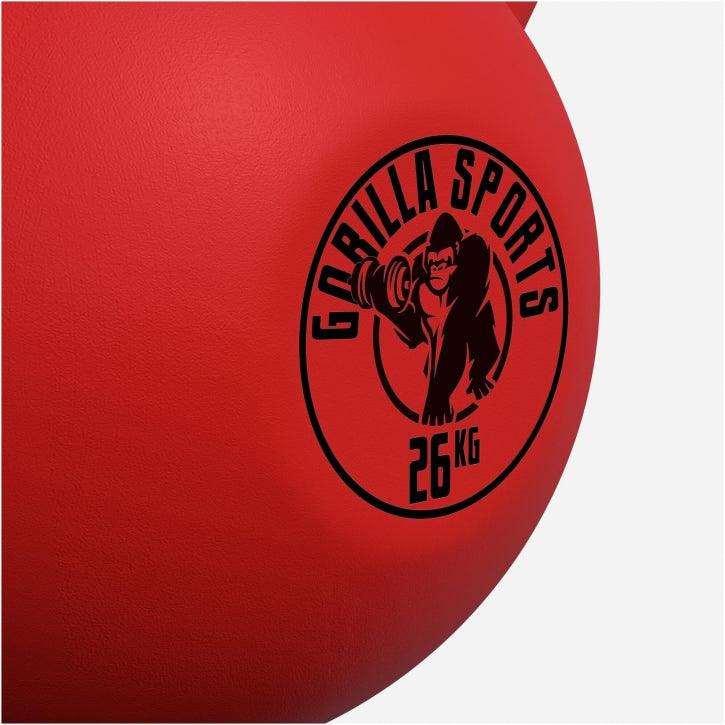 Kettlebell de Hierro Fundido con Revestimiento de Goma 2 - 32 kg - Gorilla Sports ES