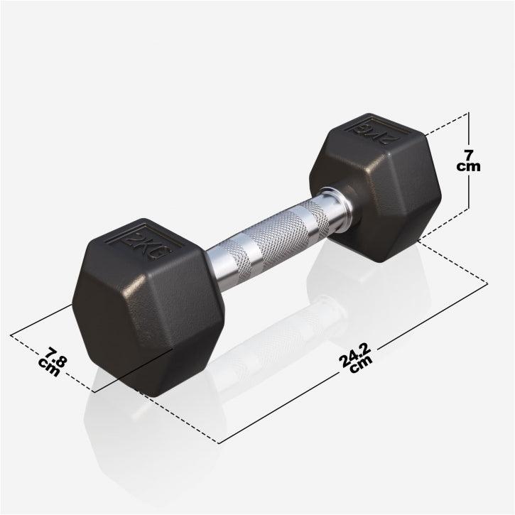 Mancuerna Hexagonal 2 - 50 kg - Gorilla Sports ES