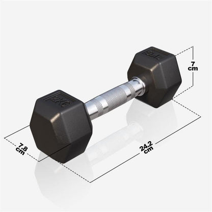 Mancuerna Hexagonal 2 - 50 kg - Gorilla Sports ES