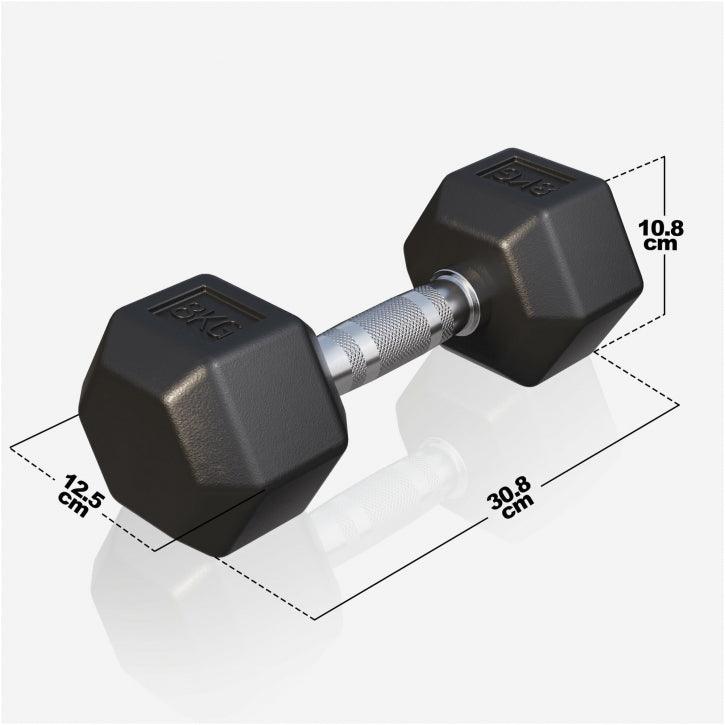 Mancuerna Hexagonal 2 - 50 kg - Gorilla Sports ES