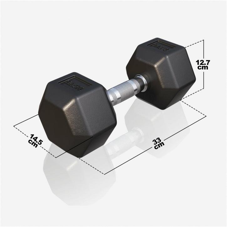 Mancuerna Hexagonal 2 - 50 kg - Gorilla Sports ES