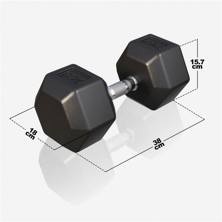 Mancuerna Hexagonal 2 - 50 kg - Gorilla Sports ES