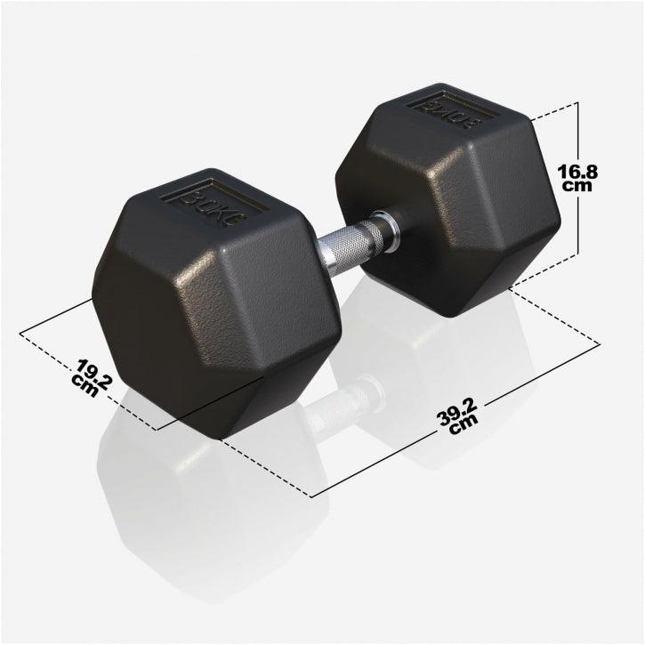 Mancuerna Hexagonal 2 - 50 kg - Gorilla Sports ES