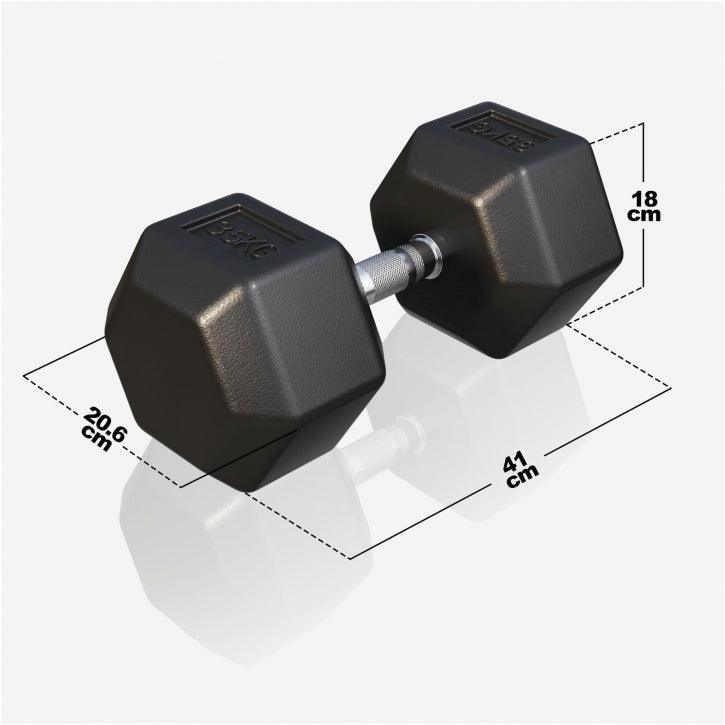 Mancuerna Hexagonal 2 - 50 kg - Gorilla Sports ES