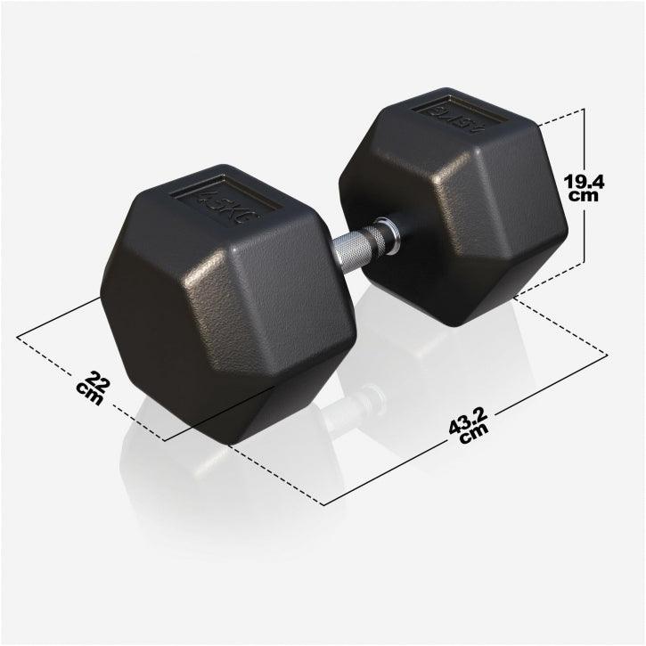 Mancuerna Hexagonal 2 - 50 kg - Gorilla Sports ES