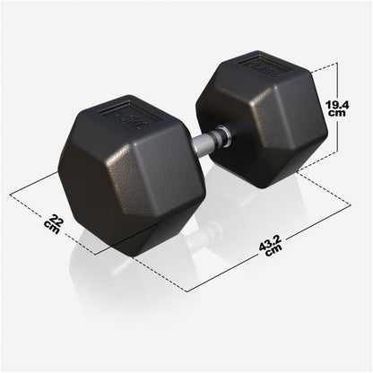 Mancuerna Hexagonal 2 - 50 kg - Gorilla Sports ES