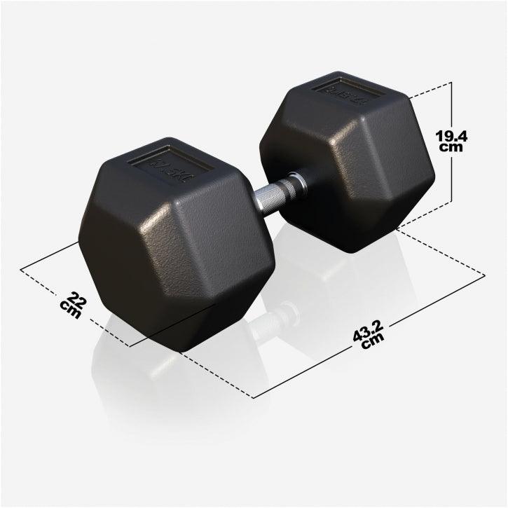 Mancuerna Hexagonal 2 - 50 kg - Gorilla Sports ES