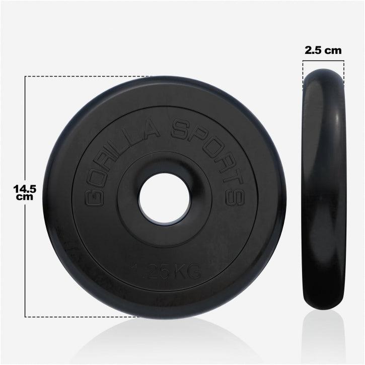 Disco de Pesas de Goma 1 - 25 kg - Gorilla Sports ES