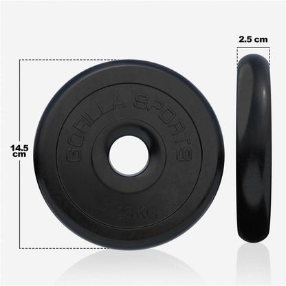 Disco de Pesas de Goma 1 - 25 kg - Gorilla Sports ES