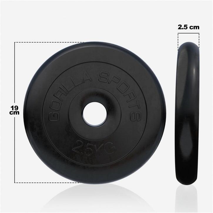 Disco de Pesas de Goma 1 - 25 kg - Gorilla Sports ES