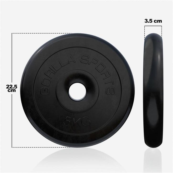 Disco de Pesas de Goma 1 - 25 kg - Gorilla Sports ES