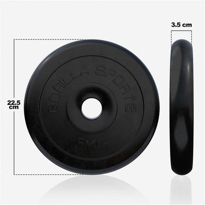 Disco de Pesas de Goma 1 - 25 kg - Gorilla Sports ES
