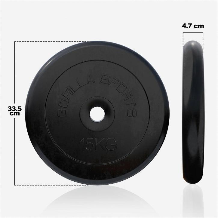 Disco de Pesas de Goma 1 - 25 kg - Gorilla Sports ES
