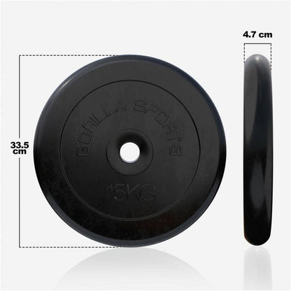 Disco de Pesas de Goma 1 - 25 kg - Gorilla Sports ES