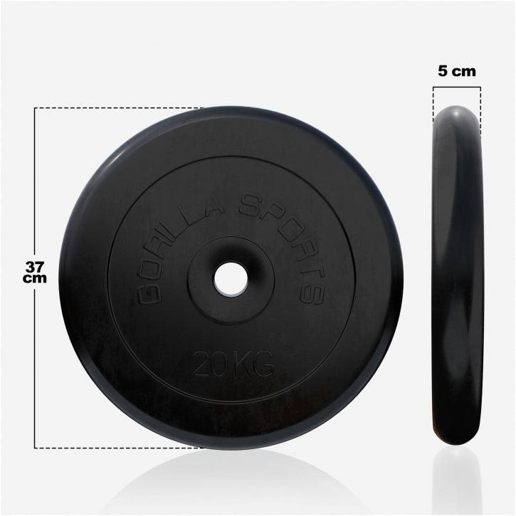 Disco de Pesas de Goma 1 - 25 kg - Gorilla Sports ES