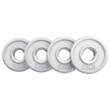 Disco de Pesas de Hierro Fundido Cromado 0,5 - 30 kg - Gorilla Sports ES