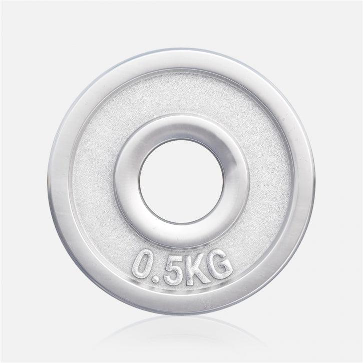 Disco de Pesas de Hierro Fundido Cromado 0,5 - 30 kg - Gorilla Sports ES