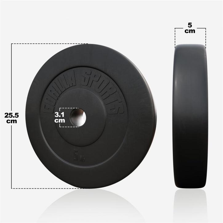 Disco de Pesas de Plástico 1,25 - 15 kg - Gorilla Sports ES