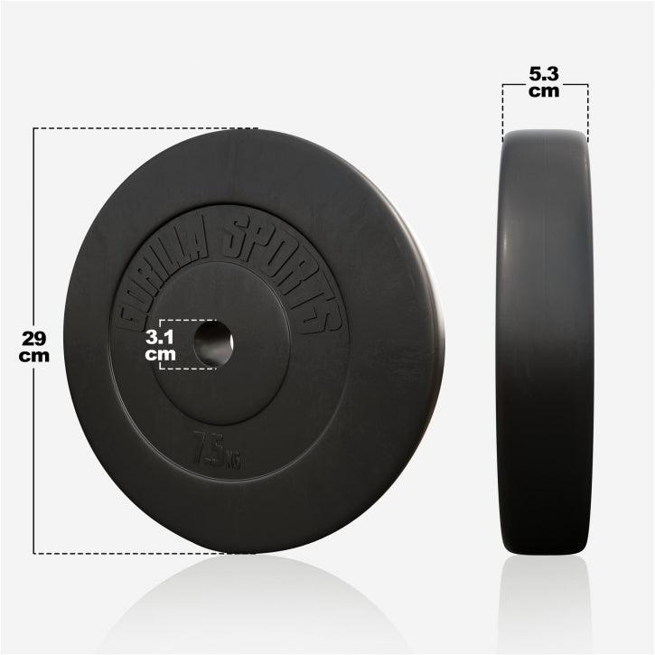 Disco de Pesas de Plástico 1,25 - 15 kg - Gorilla Sports ES