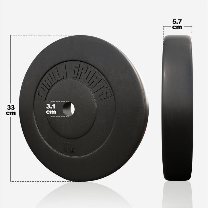 Disco de Pesas de Plástico 1,25 - 15 kg - Gorilla Sports ES